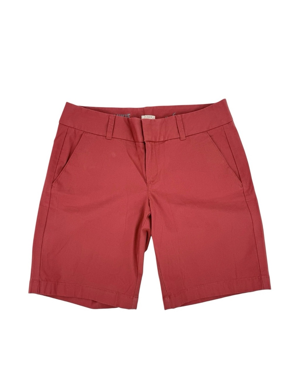 J Crew Factory Frankie Bermuda Shorts Womens Size 6 Nantucket Red Pink 9in